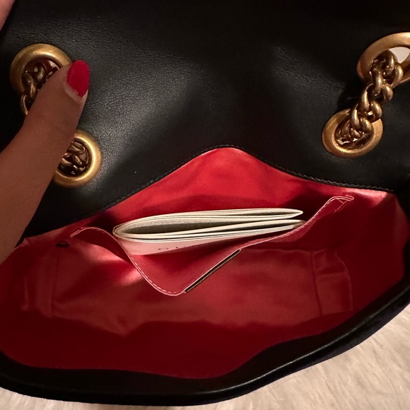GUCCI Velvet GG Marmont Small Metelasse Shoulder Bag - Picture 8 of 10
